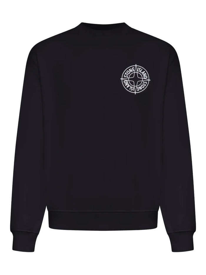 Stone Island Felpa Nero Uomo Motivo Compass 1