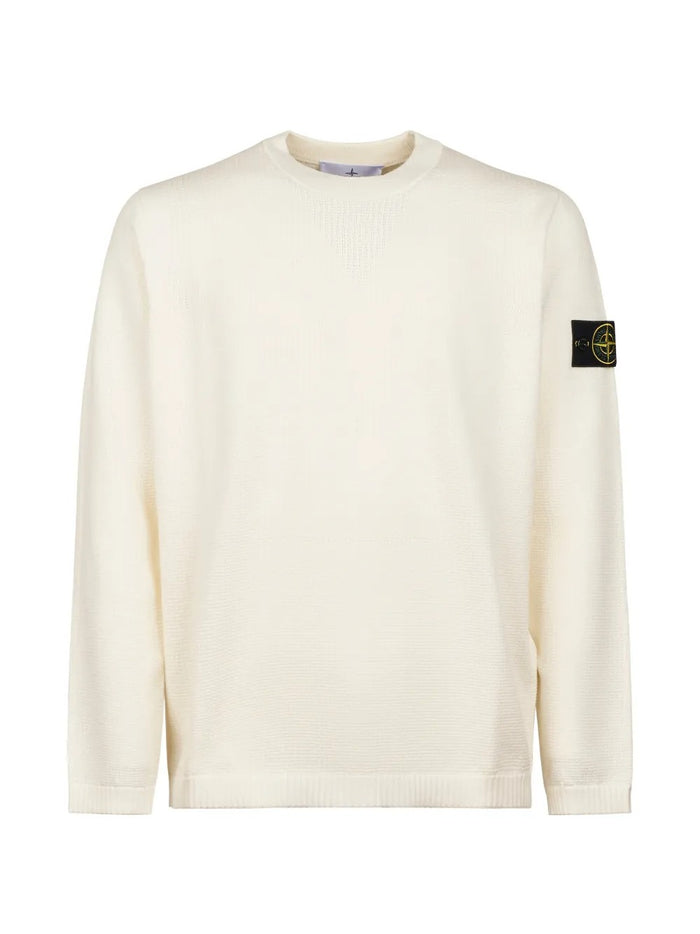 Stone Island Maglia Bianco Uomo Girocollo 1