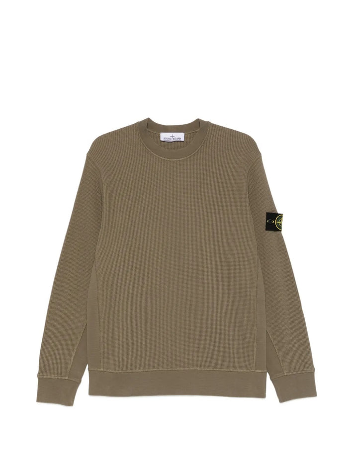 Stone Island Felpa Verde Uomo Girocollo 5