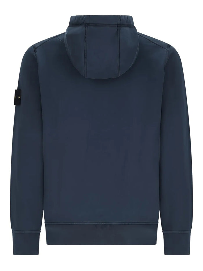 Stone Island Felpa Blu Uomo Cappuccio 2