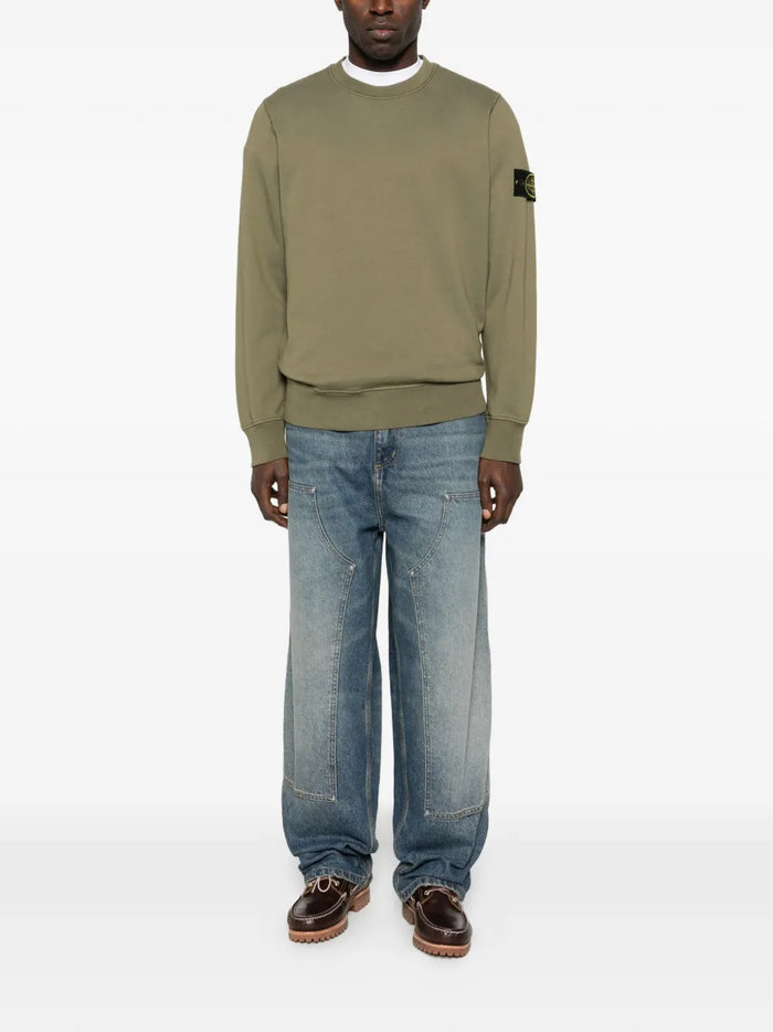 Stone Island Green Men's Compass Sweatshirt 2