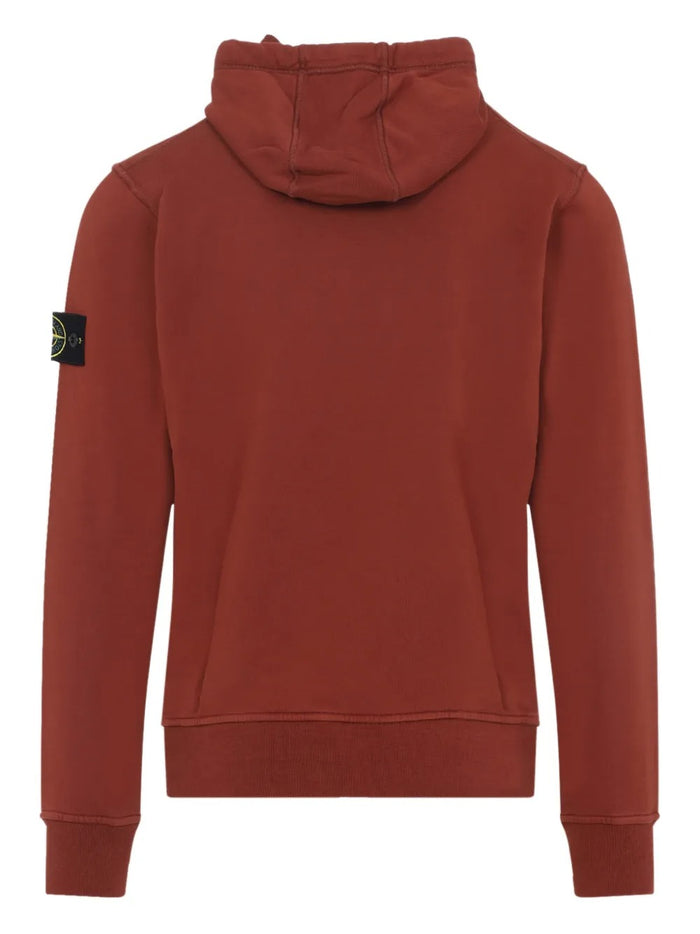 Stone Island Felpa Rosso Uomo Cappuccio 2