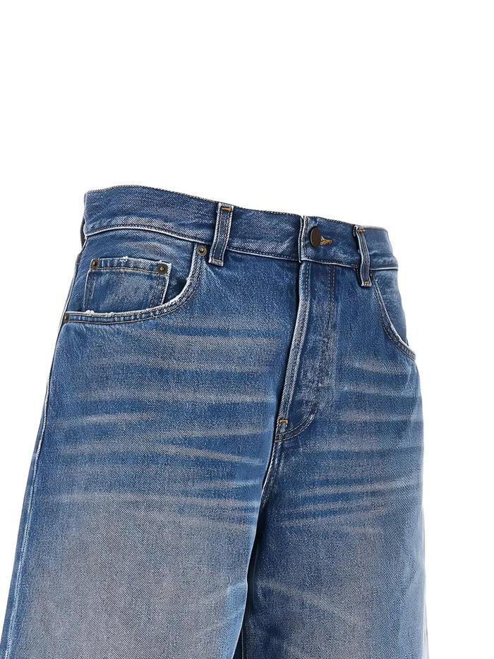 Haikure Shorts Blu Donna con Sbaffature 2