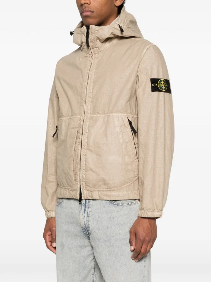 Stone Island Giubbotto Beige Uomo Cappuccio 1