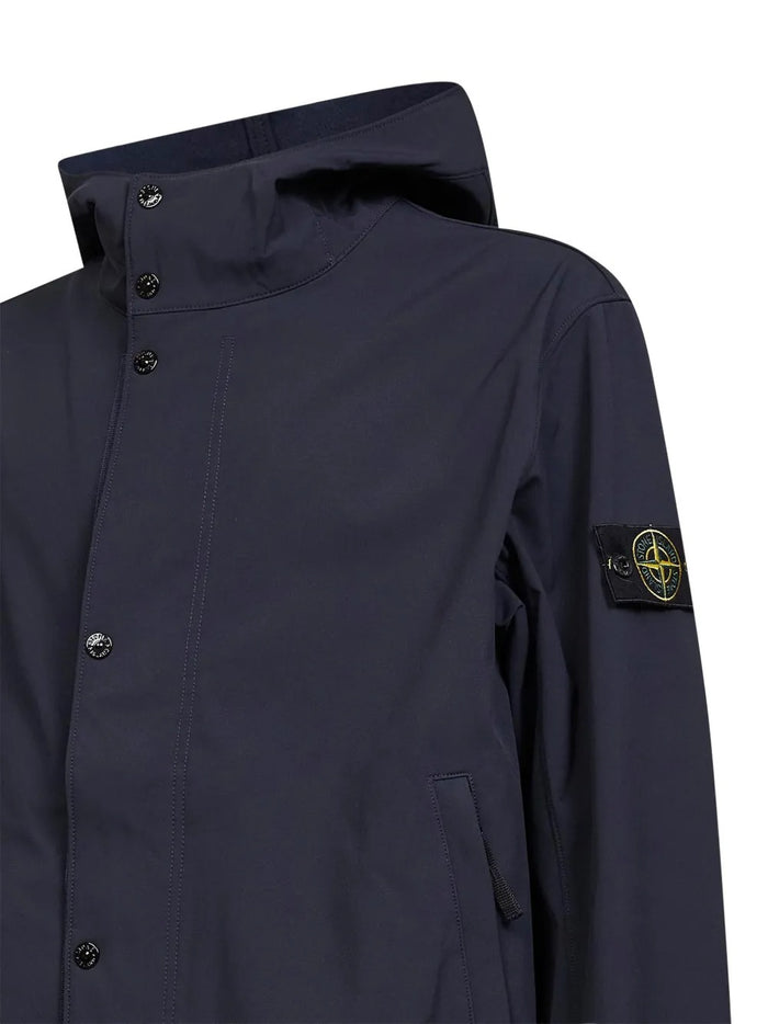 Stone Island Giubbotto Blu Uomo con Cappuccio 3