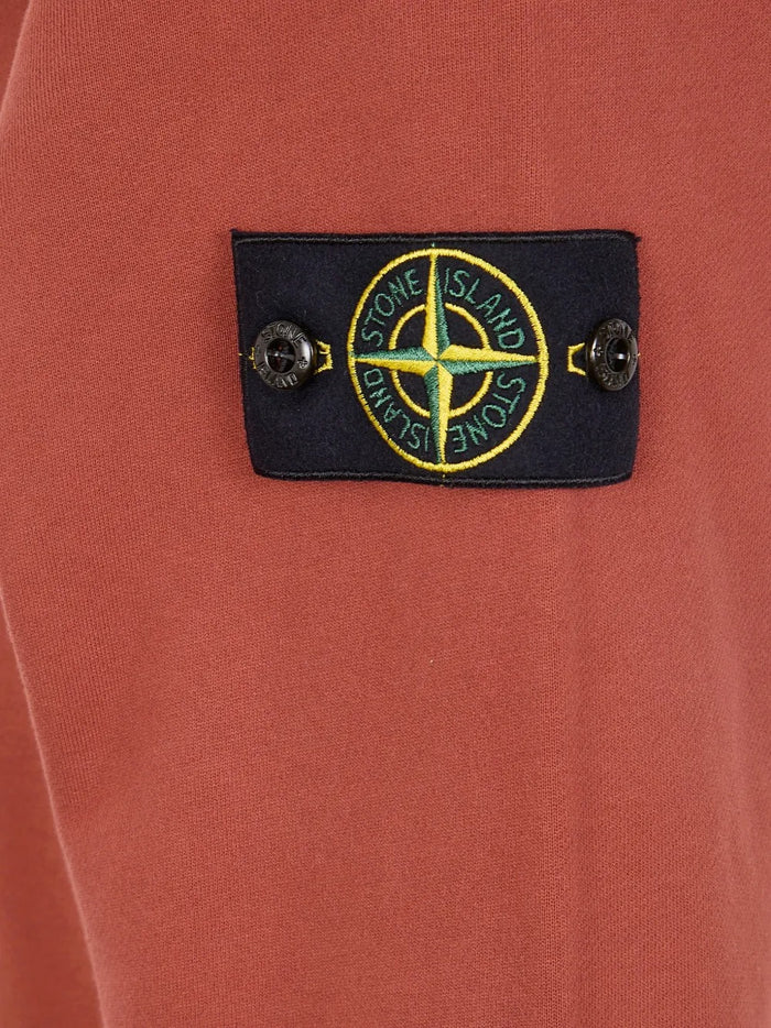 Stone Island Felpa Rosso Uomo Scollo Tondo 3