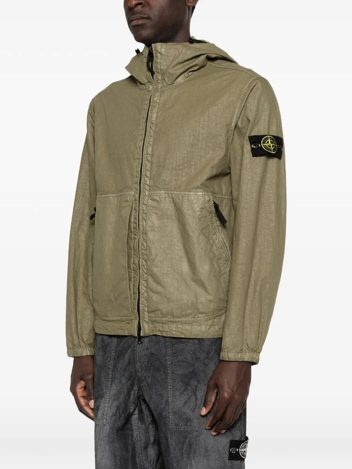 Stone Island Giubbotto Verde Uomo Patch Logo 1
