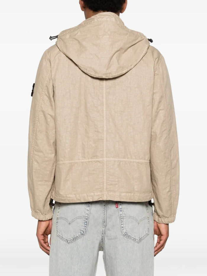 Stone Island Giubbotto Beige Uomo Cappuccio 3