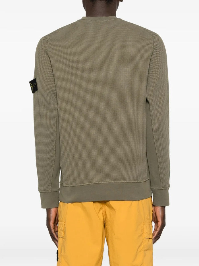 Stone Island Felpa Verde Uomo Girocollo 3