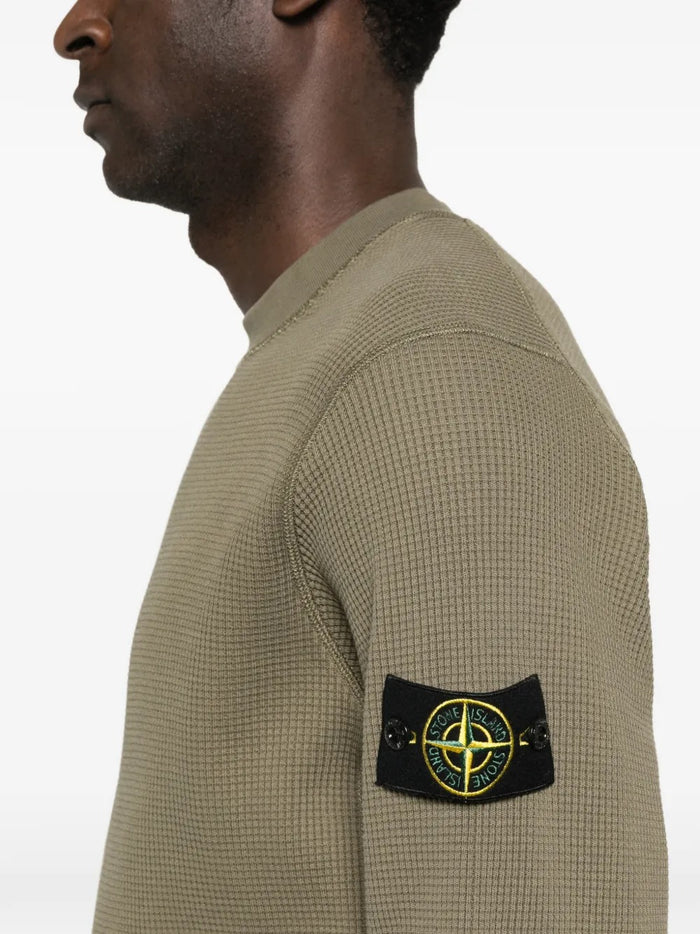 Stone Island Felpa Verde Uomo Girocollo 4