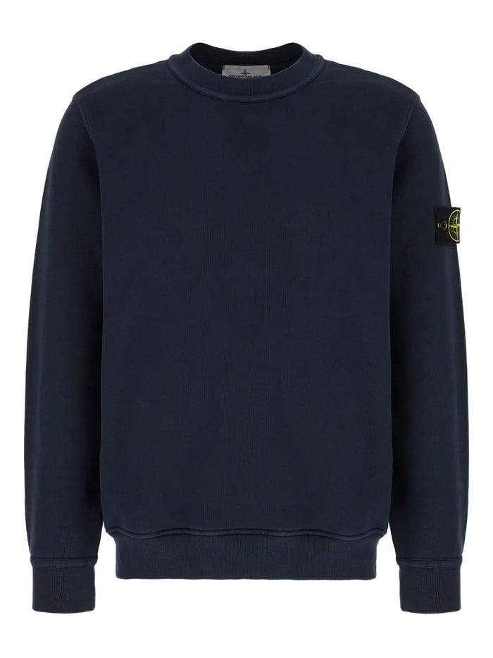 Stone Island Men's Crew Neck Blue Sweater 1