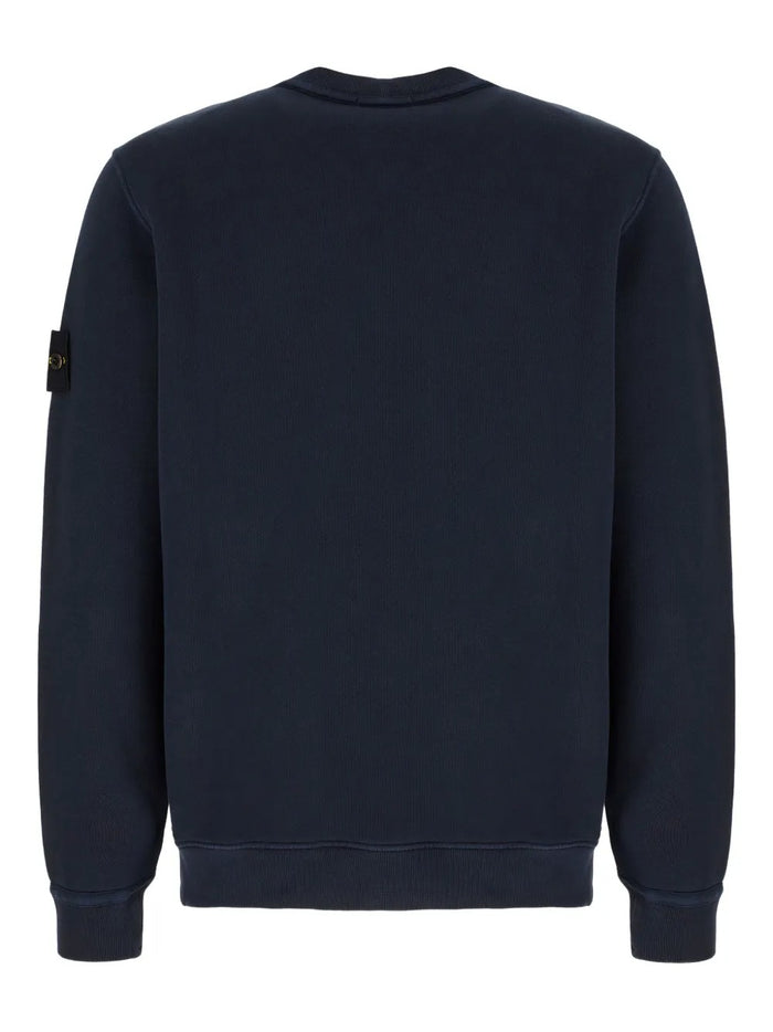 Stone Island Men's Crew Neck Blue Sweater 2