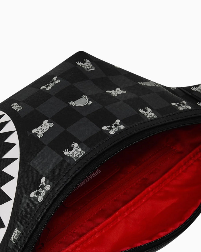 Sprayground Marsupio Gray Peeking Character Check Uomo Grigio 3