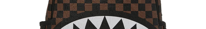 Sprayground Zaino Marrone-Nero Uomo Check 2 Emboss Savage - Dipierro