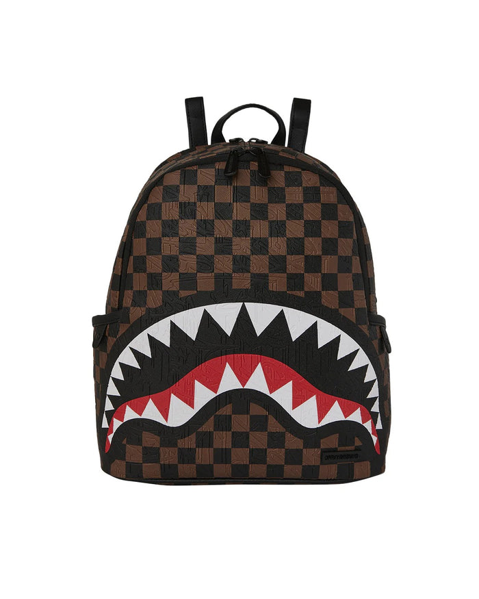 Sprayground Zaino Marrone-Nero Uomo Check 2 Emboss Savage 1