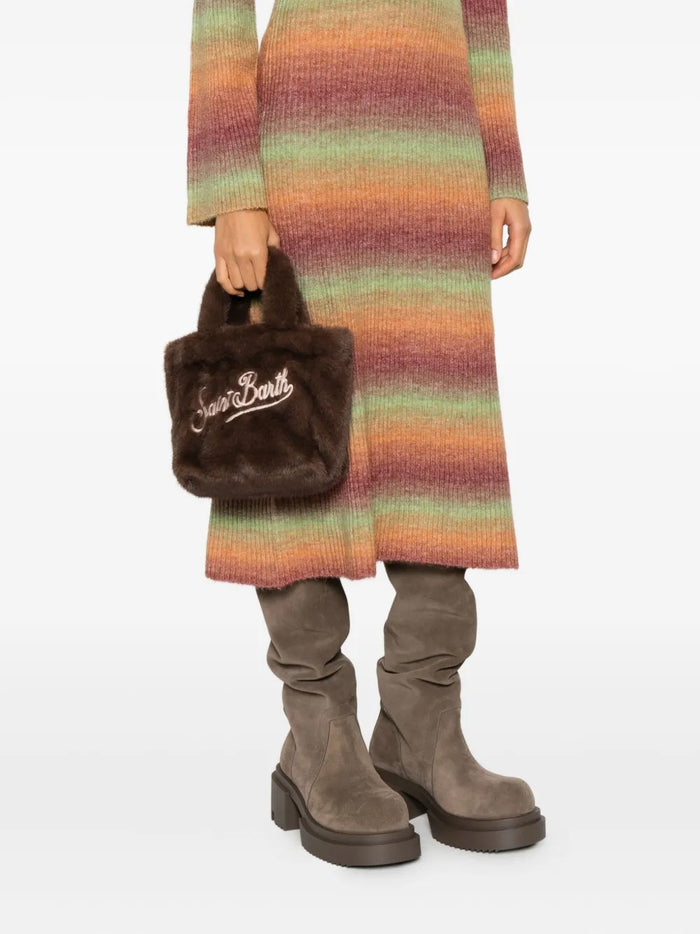 Mc2 Saint Barth Borsa Marrone Donna Vanity Soft Fur Mini 2