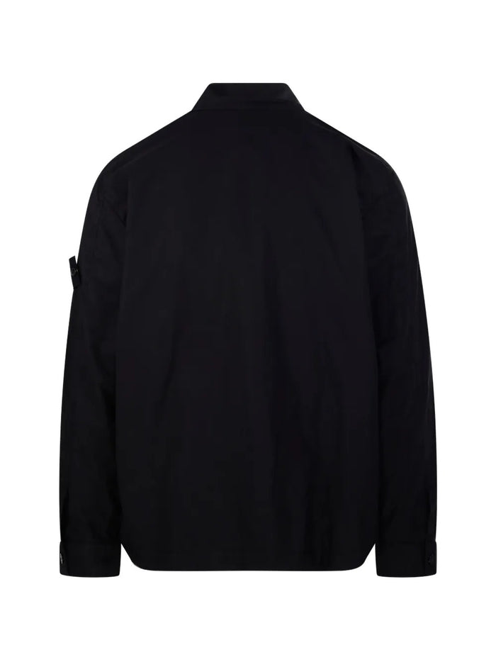 Stone Island Giacca-Camicia Nero Uomo Tasca Applicata 2