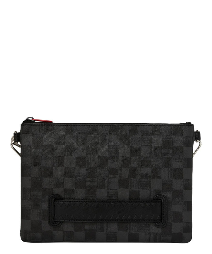 Sprayground Pochette Grigio-Nero Uomo Scribble Shark Crossover Clutch 5