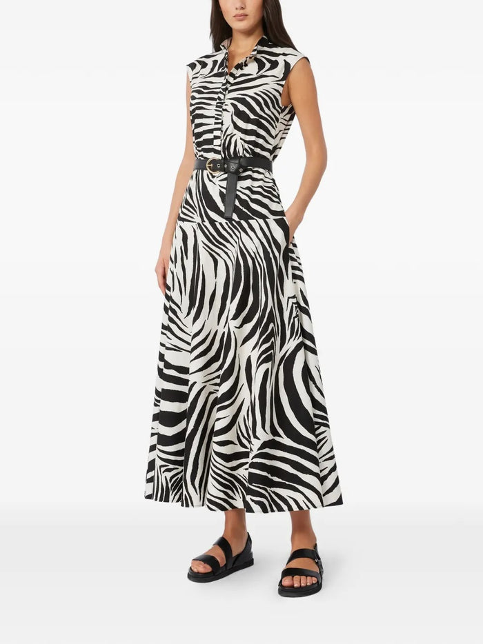 Max Mara Abito Bianco-Nero Donna Zebrato 1
