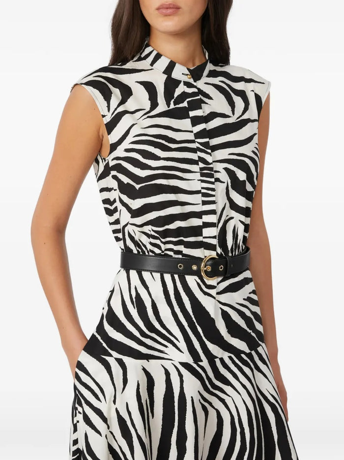 Max Mara Abito Bianco-Nero Donna Zebrato 4