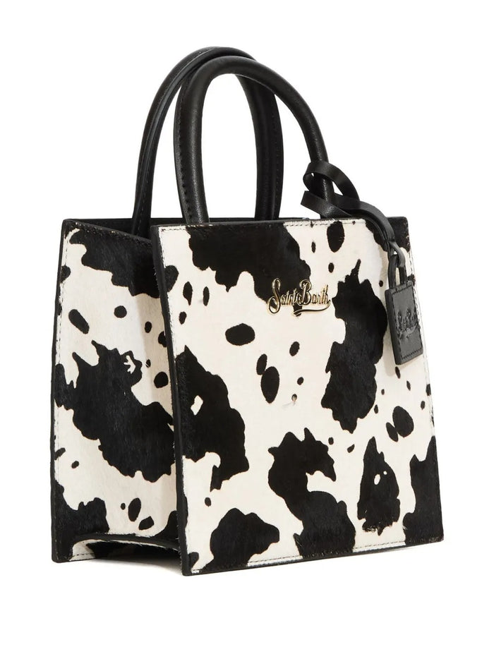 Mc2 Saint Barth Borsa Bianco-Nero Donna Shop Mini Muccata 3