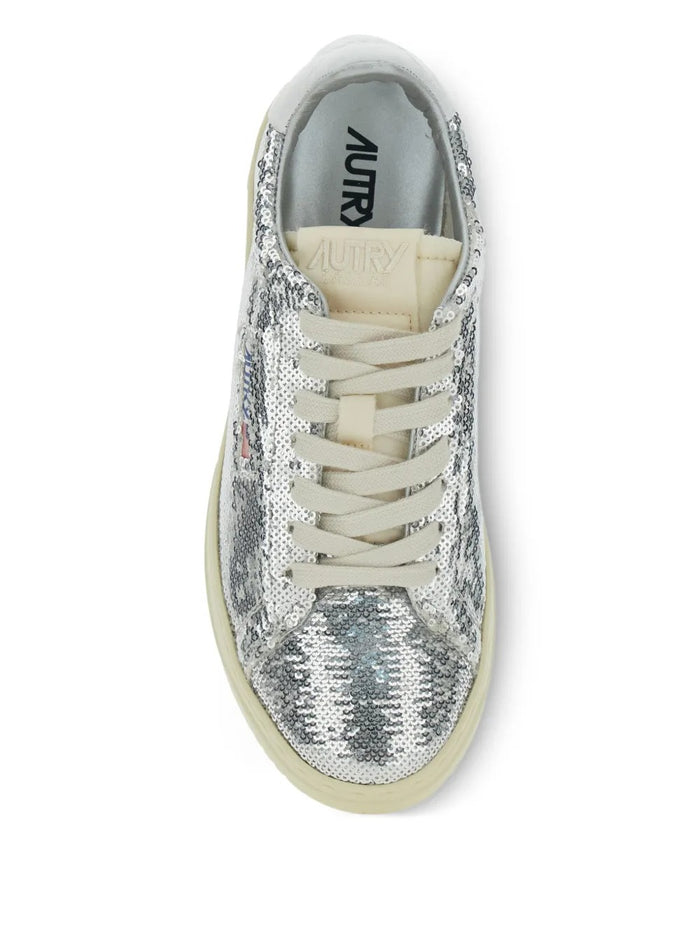 Autry Scarpe Argento Donna Medalist Paillettes 4