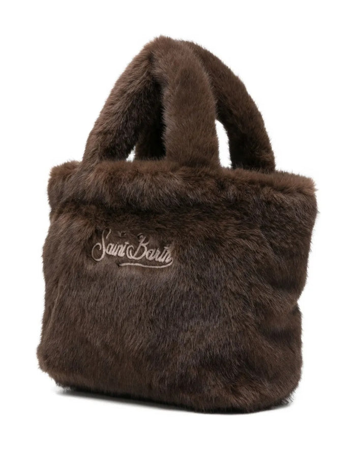 Mc2 Saint Barth Borsa Marrone Donna Vanity Soft Fur Mini 3