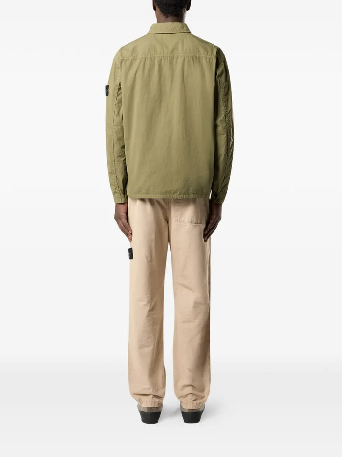 Stone Island Men's Green Zip Overshirt 2