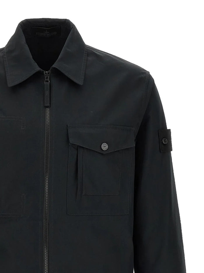 Stone Island Men's Black Zip Overshirt 3