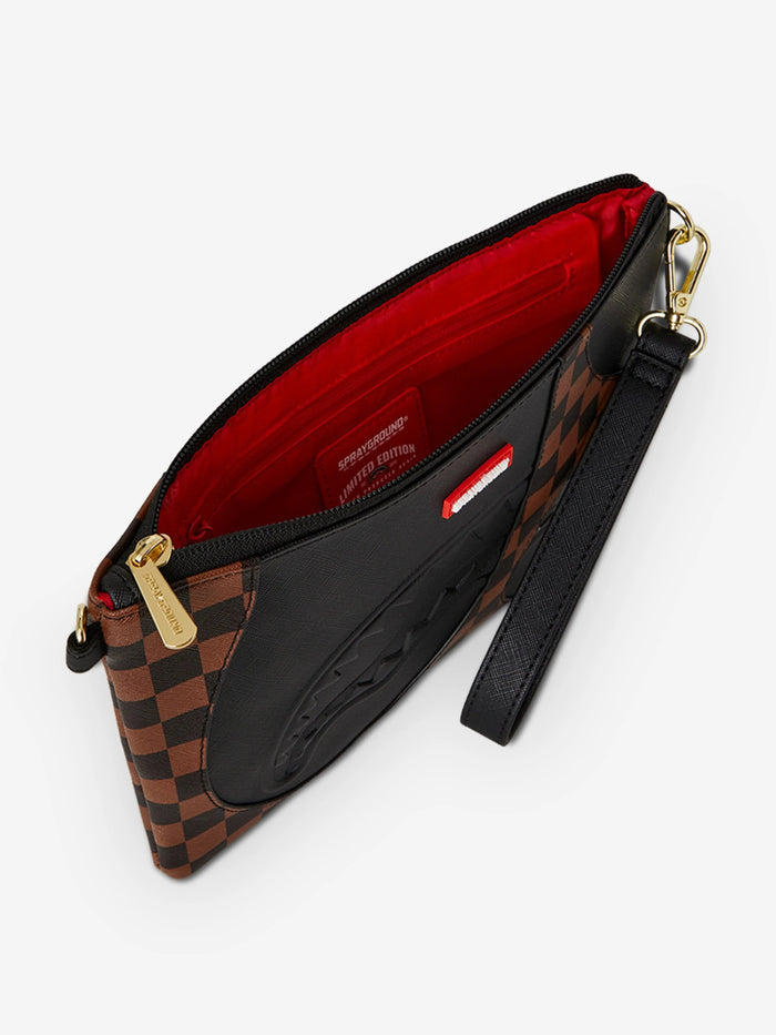 Sprayground Pochette Marrone-Nero Uomo Jet Stream Crossover Clutch 4