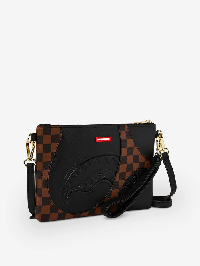 Sprayground Pochette Marrone-Nero Uomo Jet Stream Crossover Clutch 2