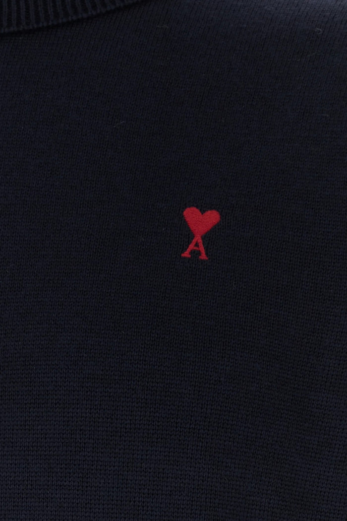 Ami Paris Maglia Blu Uomo Dolcevita Cuore 3