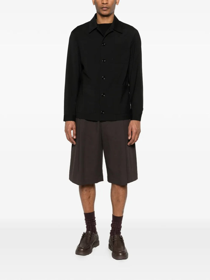 New York Camicia Tasche Applicate Uomo Nero 2
