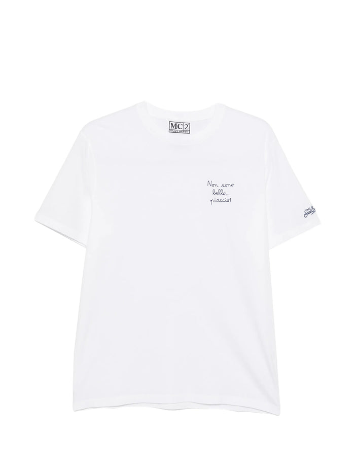 Mc2 Saint Barth T-Shirt Ich Bin Nicht Schön Aber Ich Gefalle Männer Weiß 1