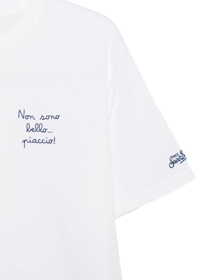 Mc2 Saint Barth T-Shirt Ich Bin Nicht Schön Aber Ich Gefalle Männer Weiß 3