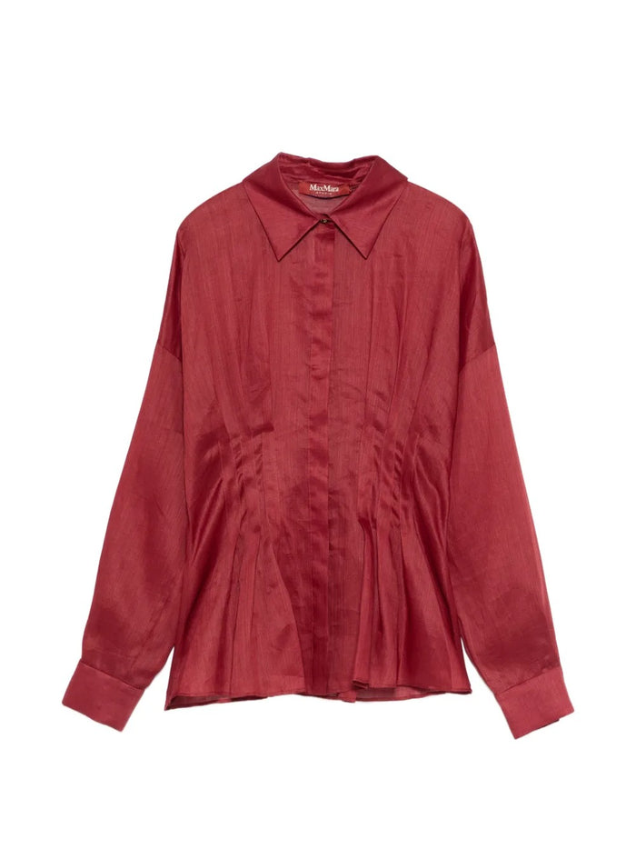 Max Mara Camicia Plissettata Donna Rosso 5