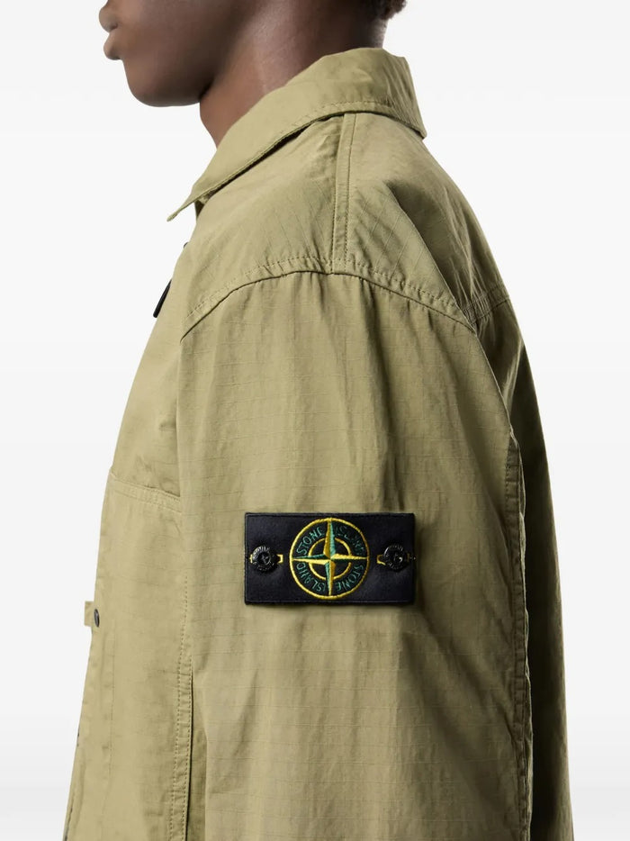 Stone Island Men's Green Zip Overshirt 3
