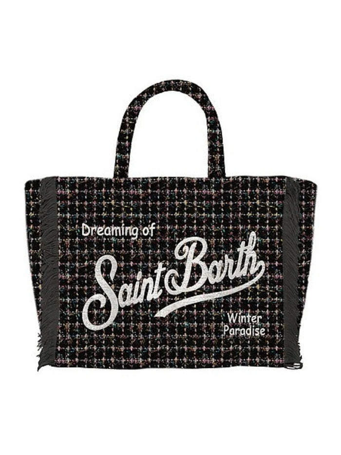 Mc2 Saint Barth Borsa Nero Donna  Vanity Mini Tweed 1