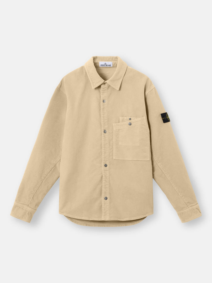 Stone Island Giacca-Camicia Beige Uomo Maxi Tasca 1