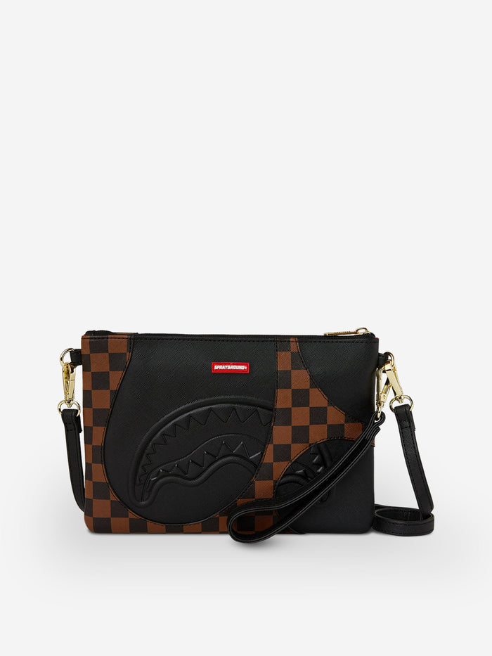 Sprayground Pochette Marrone-Nero Uomo Jet Stream Crossover Clutch 1
