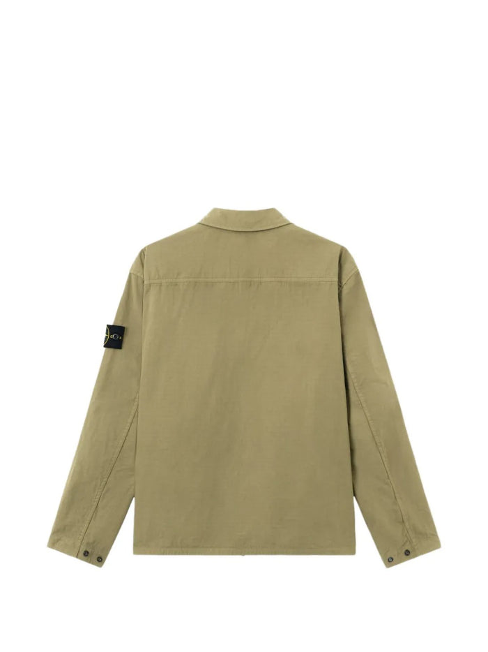 Stone Island Men's Green Zip Overshirt 6