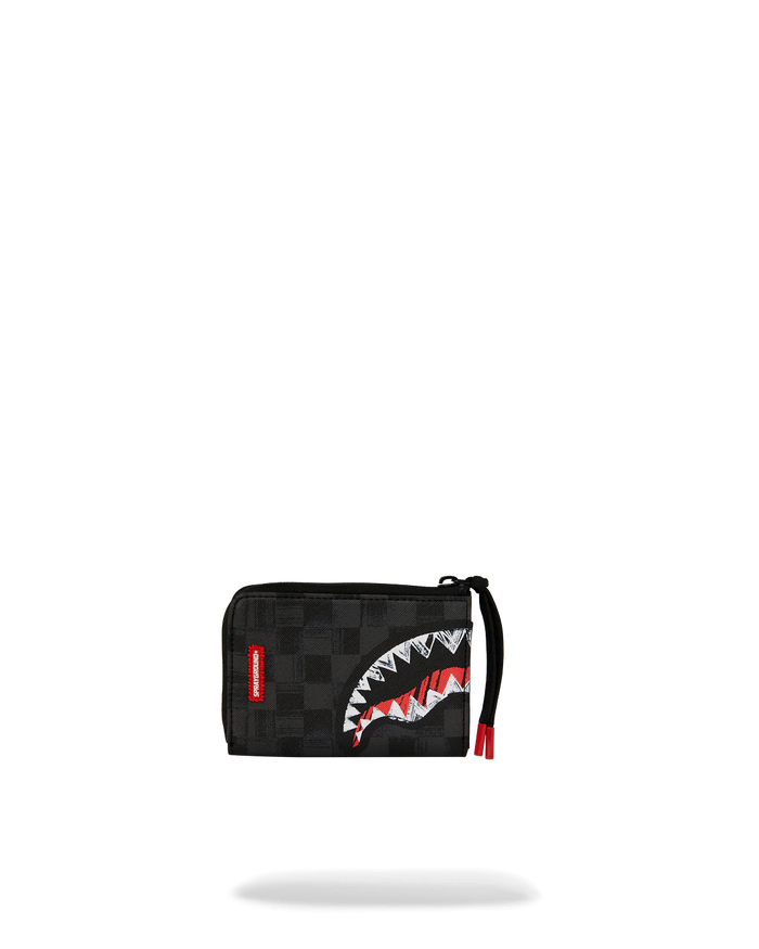 Sprayground Portafogli Nero Uomo Scribble Shark 1