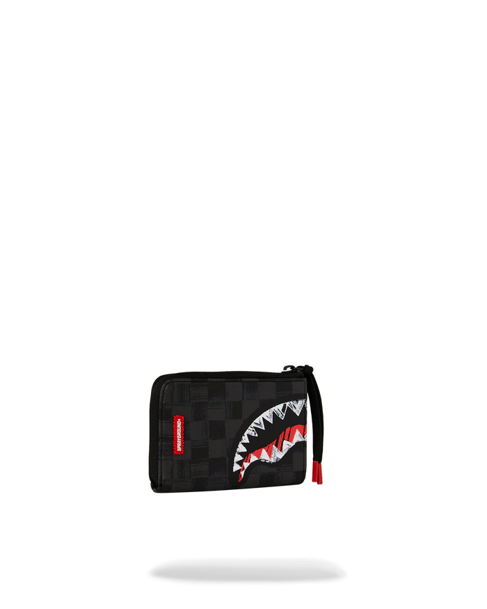 Sprayground Portafogli Nero Uomo Scribble Shark 3