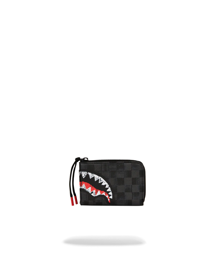 Sprayground Portafogli Nero Uomo Scribble Shark 4