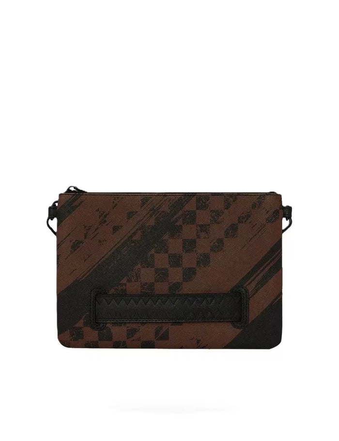Sprayground Pochette Smeared Grunge Uomo Marrone 4