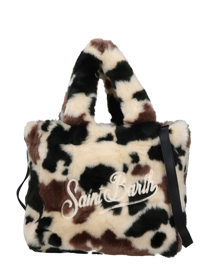 Mc2 Saint Barth Borsa Beige-Marrone Donna Colette Soft Fur 1