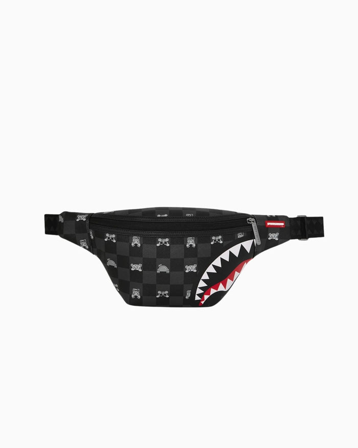 Sprayground Marsupio Gray Peeking Character Check Uomo Grigio 1