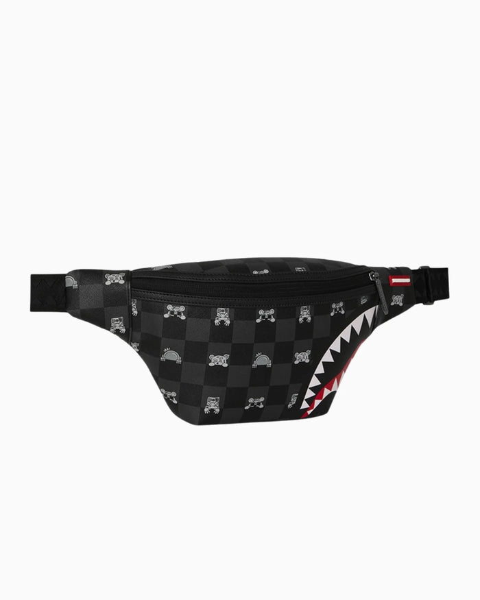 Sprayground Marsupio Gray Peeking Character Check Uomo Grigio 2