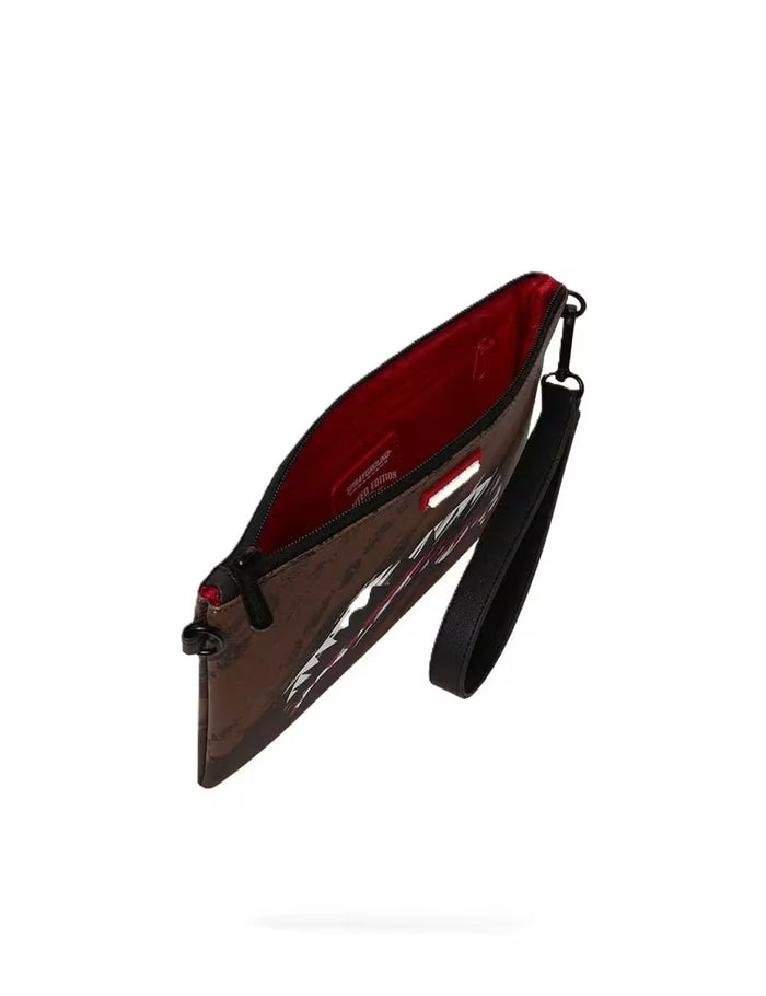 Sprayground Pochette Smeared Grunge Uomo Marrone 3