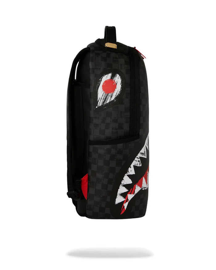 Sprayground Zaino Grigio-Nero Uomo Scribble Shark 3